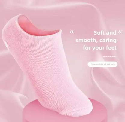 Foot Spa Gel Moisturizing Socks – Anti-Crack Silicone Foot Protector & Reusable Pedicure Care Sock