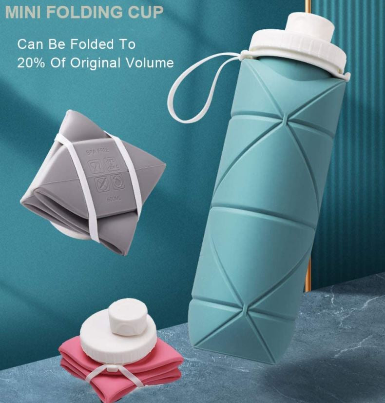 Foldable Silicone Bottle | Leakproof Travel Bottle | Portable & Space Saving