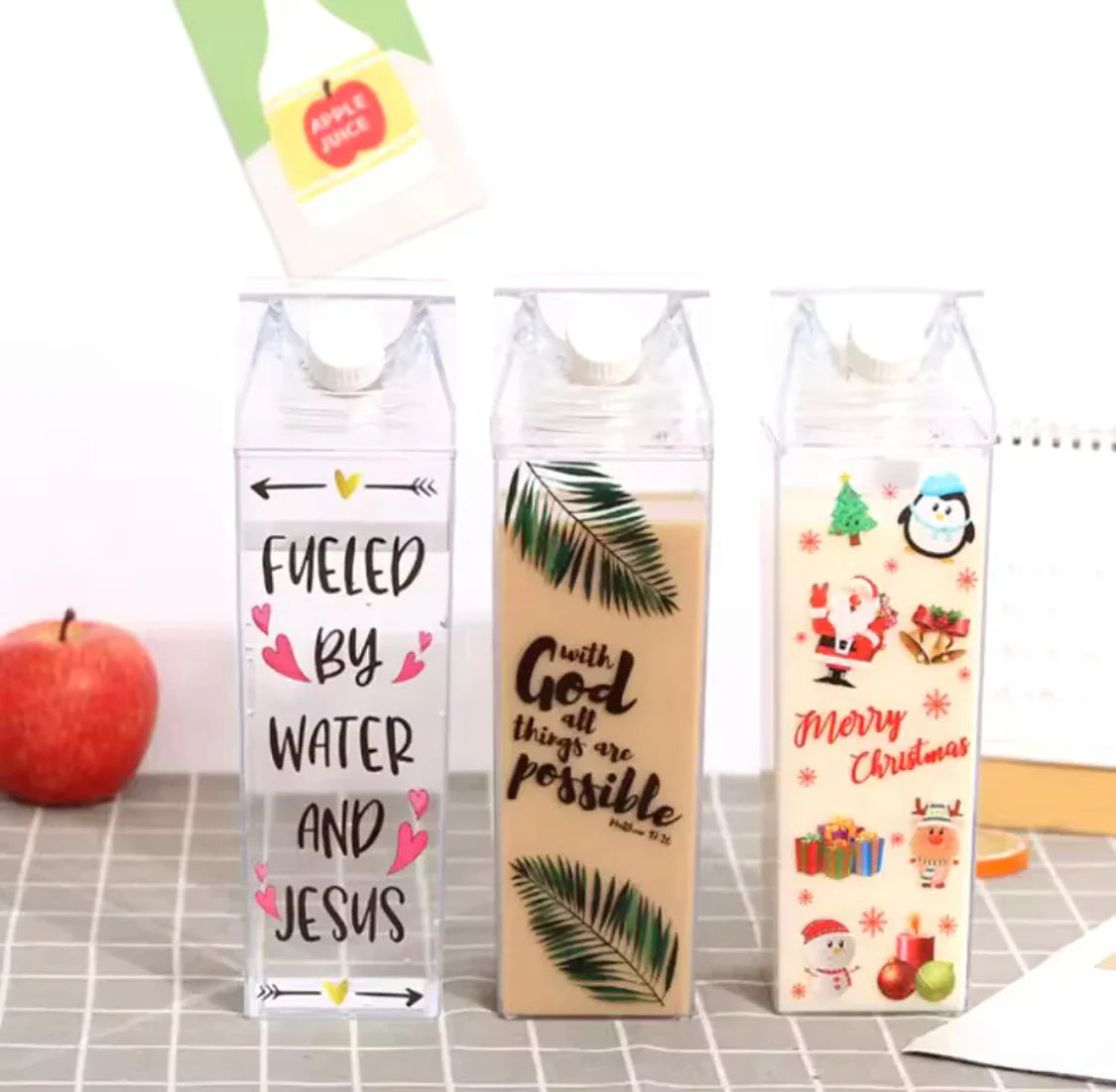 1000ml Transparent Milk Bottle – Portable Juice Thermos & Detox Water Bottle