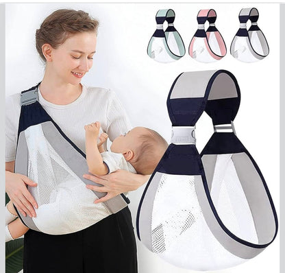 Luxury Baby Sling Carrier – Premium Breathable Mesh Shoulder Wrap