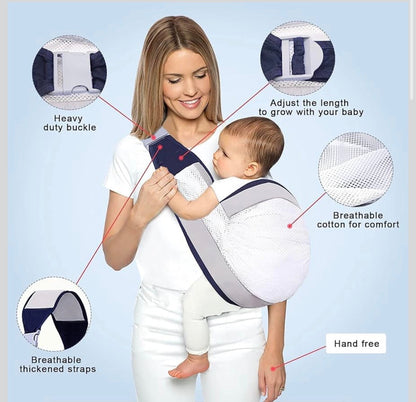 Luxury Baby Sling Carrier – Premium Breathable Mesh Shoulder Wrap