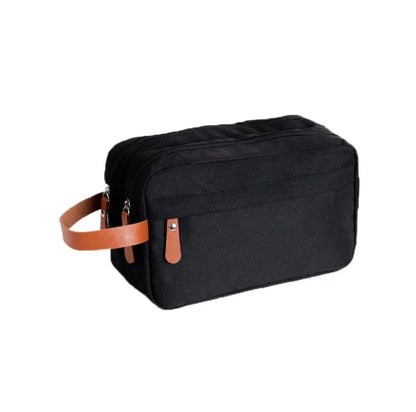 Premium Travel Toiletry Bag – Waterproof Organizer with Leather Handle (25cm)