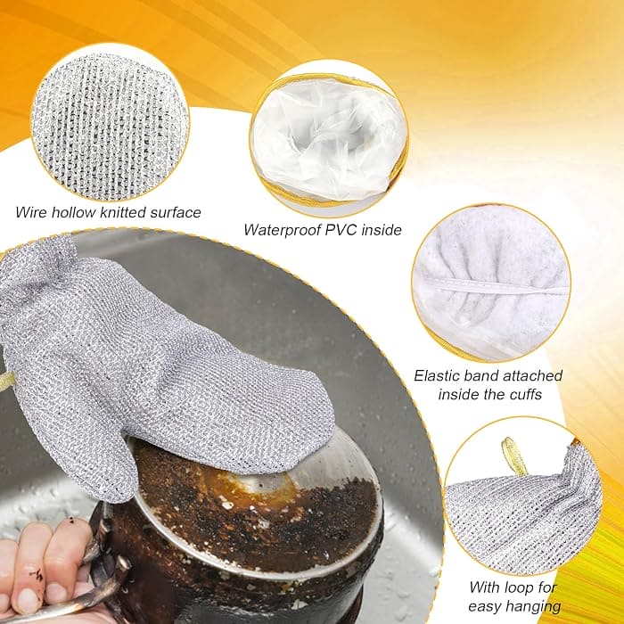 Premium Steel Wire Dishwashing Glove– Cut Resistant Kitchen Glove in Pakistan