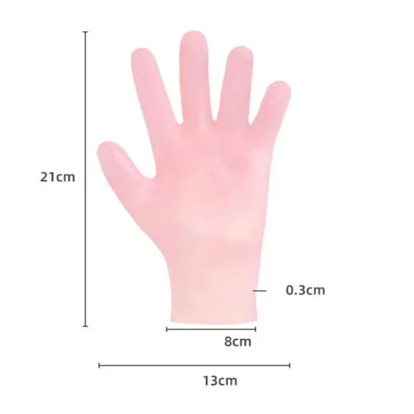 Silicone Gel Moisturizing Gloves – Hand Spa Manicure Gloves for Dry, Cracked & Rough Skin