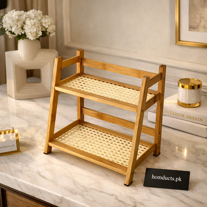 Premium Wooden 2-Tier Indoor Plant Stand – A-Frame Display Rack for Home Decor