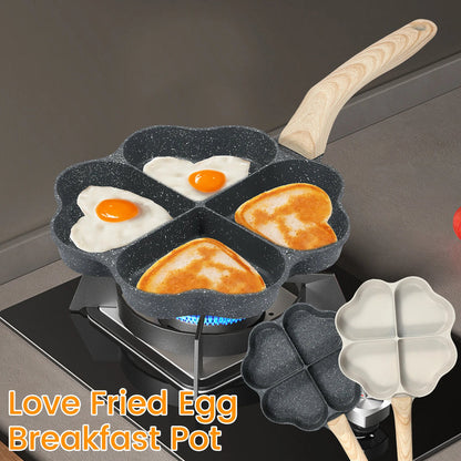 4-Cavity Heart Shape Non-Stick Breakfast Frying Pan