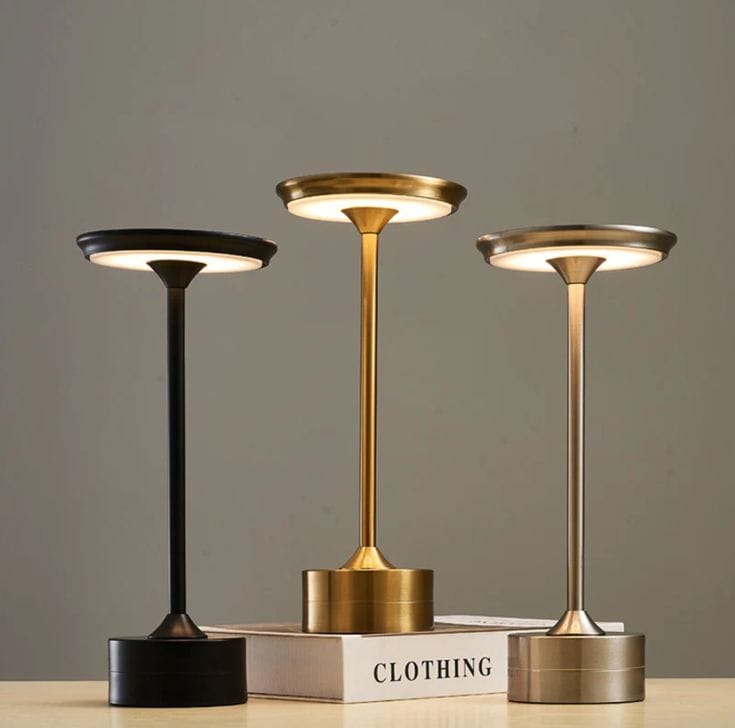 Premium LED Touch Table Lamp – Modern Rechargeable Metal Desk & Bedside Lamp
