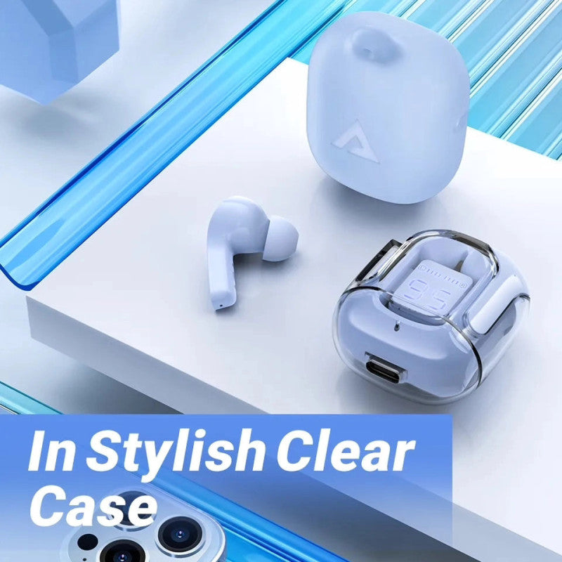 Air 31 Wireless Transparent Earbuds – Bluetooth 5.3, Touch Control, HD Sound