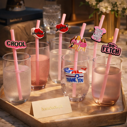 Premium Decorative Tumbler Straw Cover Cap – Reusable Silicone Drink Straw Topper (1 Pc)