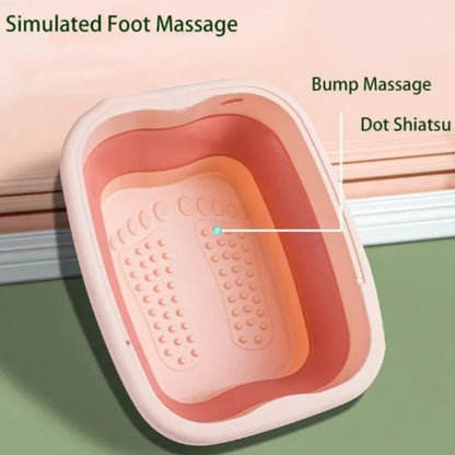 Collapsible Foot Spa Bucket with Lid – Portable Foot Soaking Tub for Home Pedicure & Relaxation