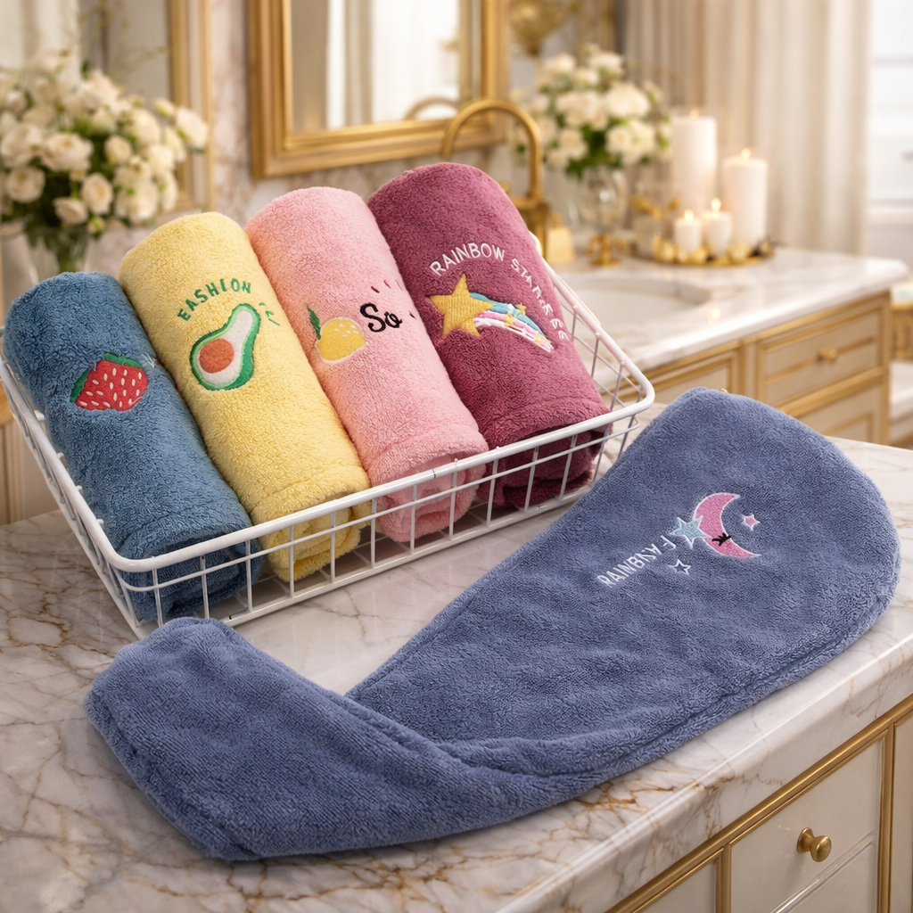 Microfiber Hair Drying Towel Wrap – Quick-Dry, Soft & Lightweight Turban for Women