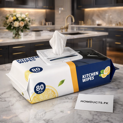 Oil & Grease Remover Kitchen Cleaning Wipes – Wash-Free & Gentle on Hands