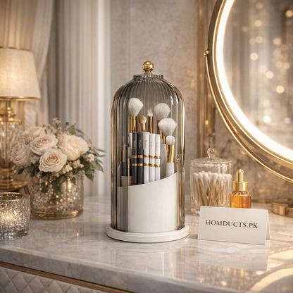 Luxury Rotating Makeup Brush Holder