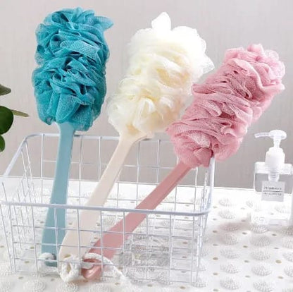 Luxury Long Handle Bath Loofah Brush – Exfoliating Shower Body Scrubber