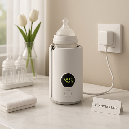 Smart Baby Milk Heater with Digital Temperature Display – Portable Bottle Warmer