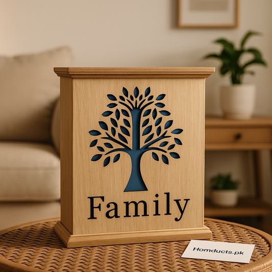 Premium Wooden Family Key Holder – Tree Design Wall Mount Organizer