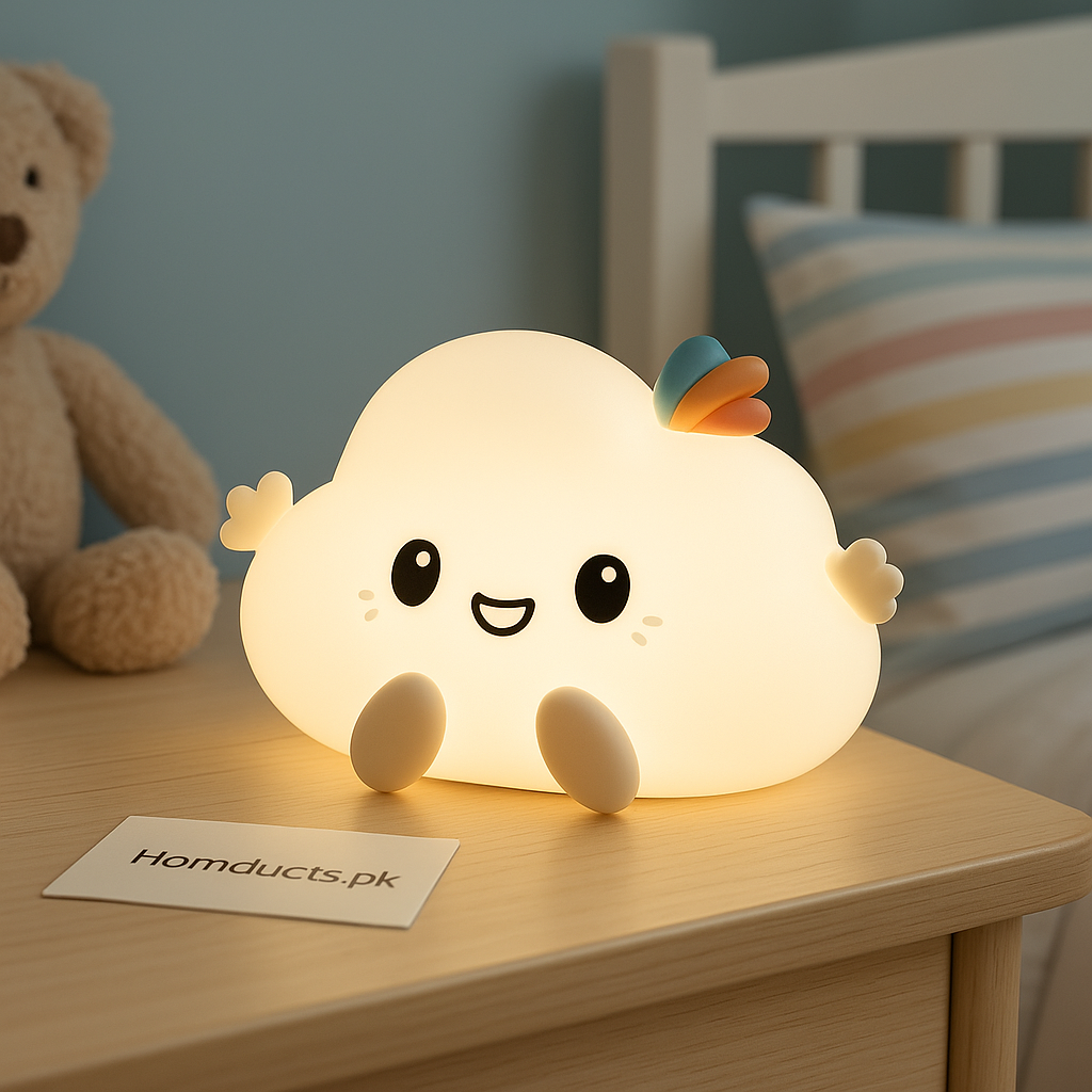 Cute Cloud Night Light Lamp – Soft Glow Kids Bedside Light
