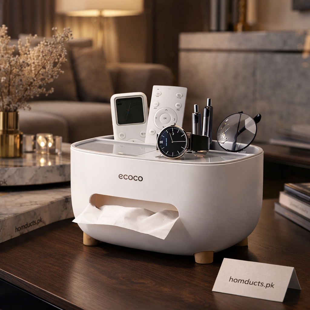 Ecoco Tissue Box With Multifunctional Holder