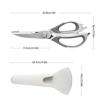 Magnetic Kitchen Bone Scissors with Stand – Heavy-Duty Multipurpose Food Shears