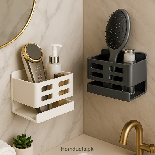 Luxury Wall Corner Organizer – Multi-Purpose Bathroom & Vanity Storage Rack (1 Pc)