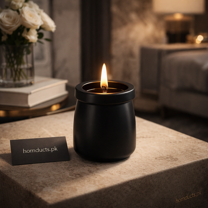 Luxury Frosted Glass Scented Candle with Cork Lid – Premium Home Fragrance (1 Pc)