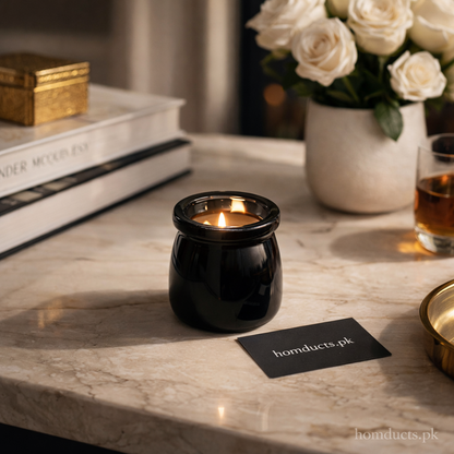 Luxury Frosted Glass Scented Candle with Cork Lid – Premium Home Fragrance (1 Pc)