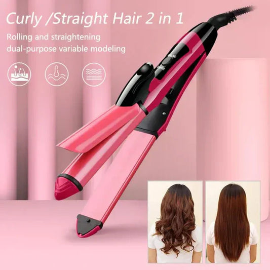 NOVA 2-in-1 Hair Straightener & Curler – Professional Styling Beauty Set in Pakistan