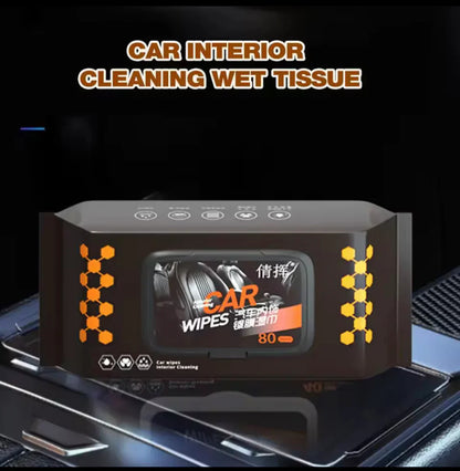 Premium 80pcs Dashboard Car Wipes, Dust Removal Vehicle Interior Cleaning Tissues