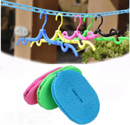 Portable Clothes Drying Rope – Adjustable Windproof Laundry Clothesline for Indoor & Outdoor Travel Use (5 Meter)