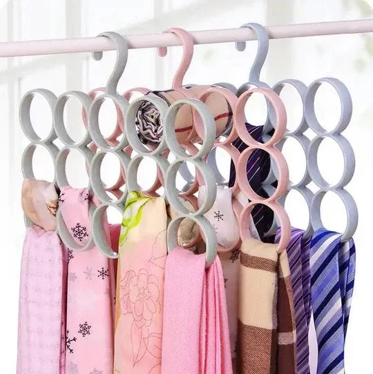 Premium 15-Ring Scarf Hanger – Multipurpose Closet Organizer for Scarves, Ties & Accessories in Pakistan