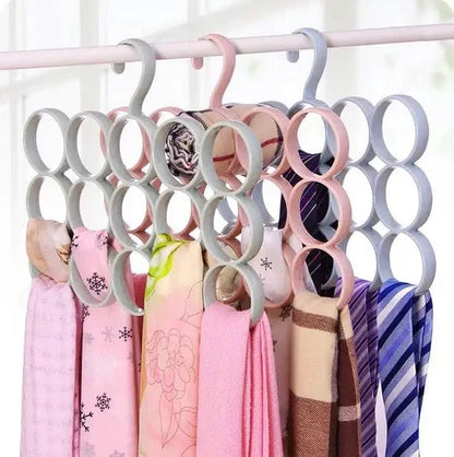 Premium 15-Ring Scarf Hanger – Multipurpose Closet Organizer for Scarves, Ties & Accessories in Pakistan