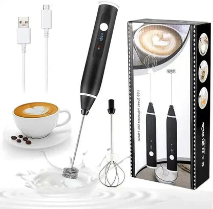 Electric Rechargeable Coffee Beater & Milk Frother – Premium Stainless Steel Foam Maker in Pakistan