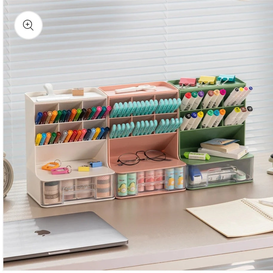 Luxury Multi-Compartment Makeup & Jewelry Organizer with Drawer