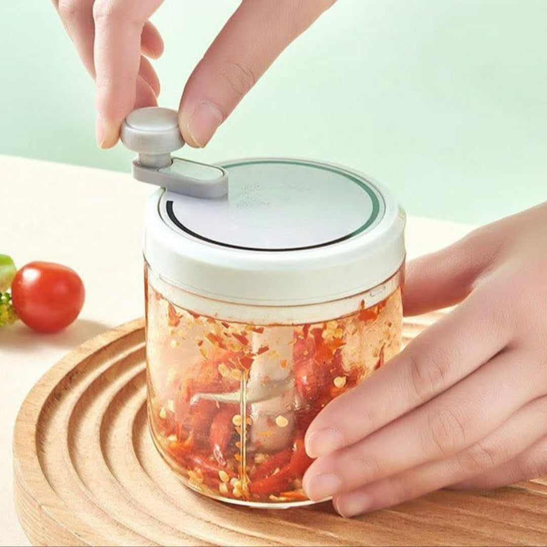 Premium Manual Food Chopper – Hand Press Vegetable & Garlic Chopper (1 Pc)