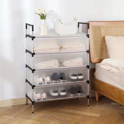 Premium 5-Layer Large Capacity Shoe Organizer – Dustproof Household Shoe Rack & Cabinet Storage Shelf