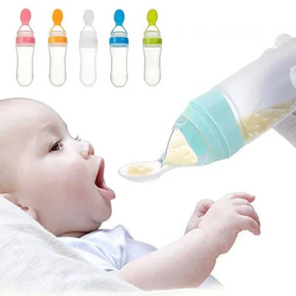 Baby Silicone Spoon Feeder – Soft Tip – Ideal for Cerelac & Purees