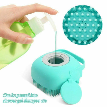 Silicone Soft Bath Body Brush with Shampoo Dispenser – Gentle & Easy Shower Scrubbing