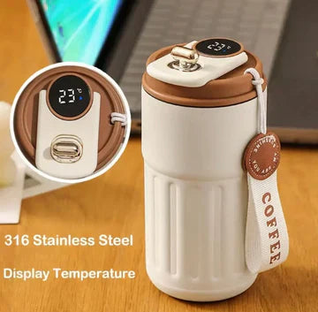 Smart Stainless Steel Coffee Mug with LED Temperature Display – Hot & Cold Travel Cup in Pakistan