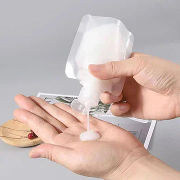 Transparent Travel Pouch – Leakproof Refillable Cosmetic & Toiletry Bag for Travel Essentials