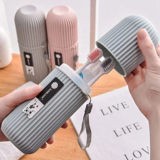 Travel Toothpaste & Toothbrush Holder – Large Size Portable Toothbrush Case Box for Travel & Home Use