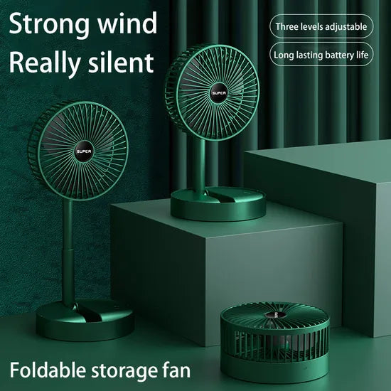 Folding Storage net red Rechargeable Mini Stand fan