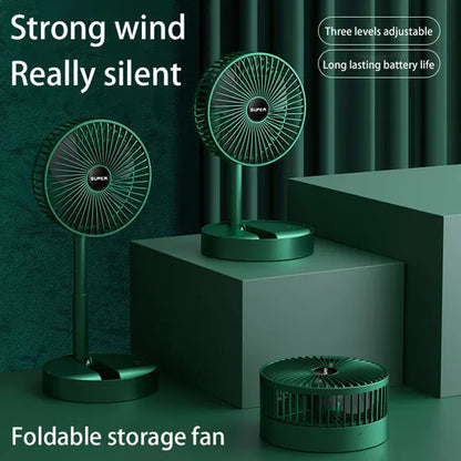 Folding Storage net red Rechargeable Mini Stand fan