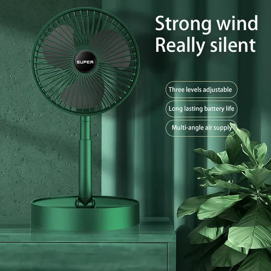 Folding Storage net red Rechargeable Mini Stand fan
