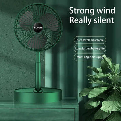 Folding Storage net red Rechargeable Mini Stand fan