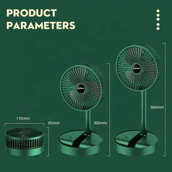 Folding Storage net red Rechargeable Mini Stand fan