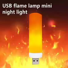 USB LED Flame Lamp – Real Flame Effect Candle Light, Energy Saving USB Decorative Night Lamp for Bedroom & Home Décor in Pakistan