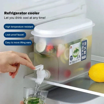 3.5L Beverage & Juice Dispenser – Large Capacity Cold Drink Container with Tap