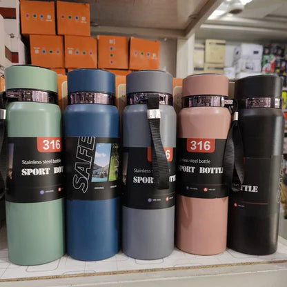 Temperature Display Stainless Steel Water Bottle 800ML – Hot & Cold Thermos for Travel & Home