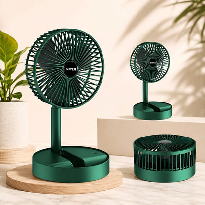 Folding Storage net red Rechargeable Mini Stand fan