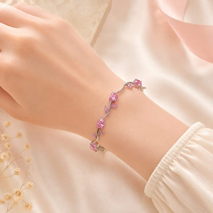 Luminous Design Crystal Stones Viral Tulip Bracelet for Girls/Women